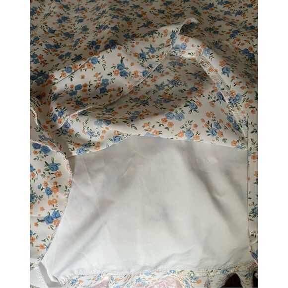 Aveloria Women’s S White Floral Cap Sleeve U-Neck Lined Dress - Picture 10 of 11